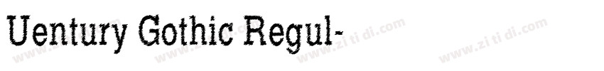 Uentury Gothic Regul字体转换